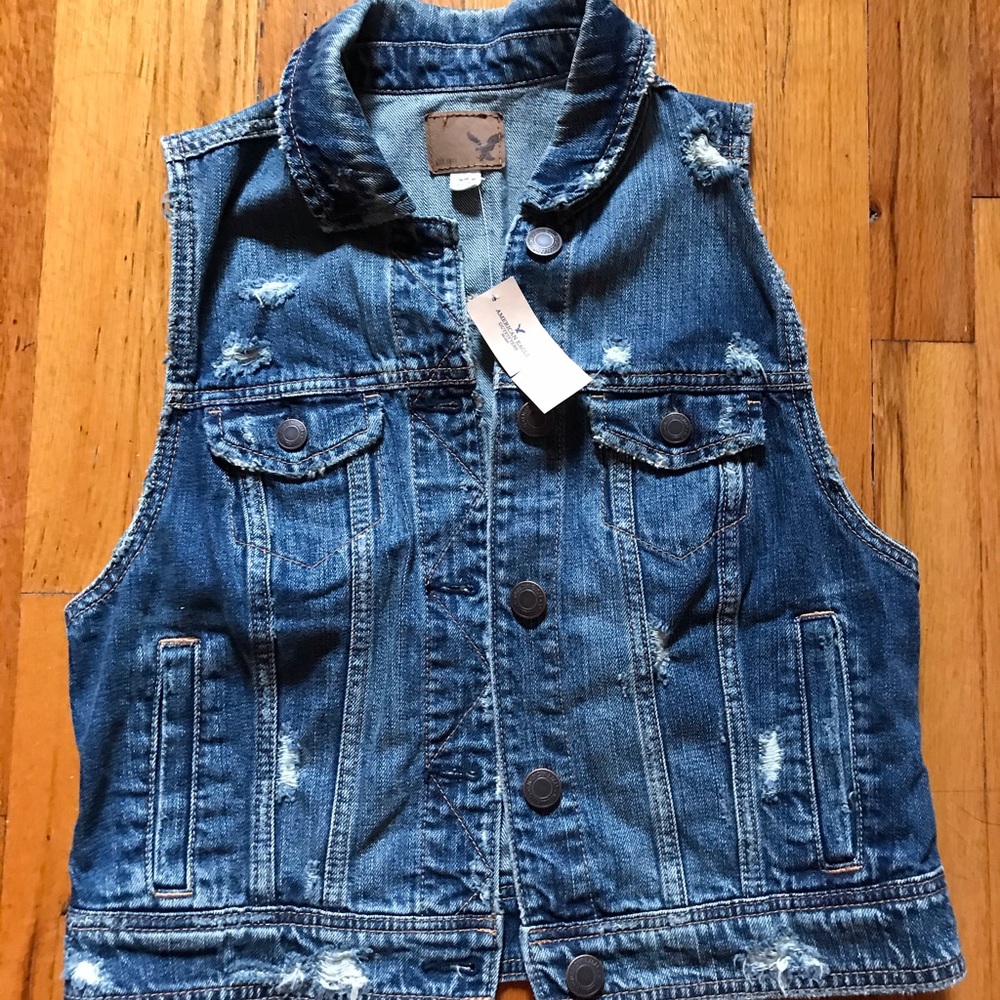 Denim Vest American Eagle Outfitters